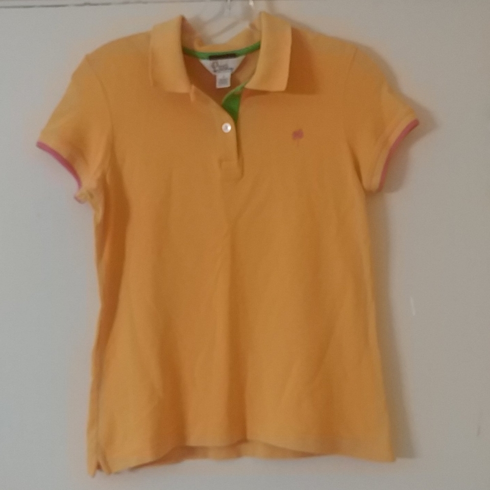 LILLY PULITZER Orange Polo Shirt Top S